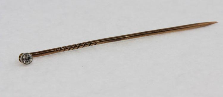 Diamond Stick Pin in 9ct Gold image