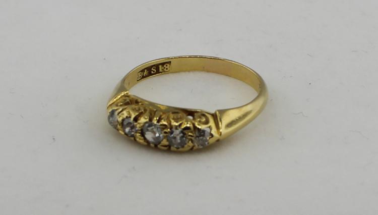 18ct Gold Vintage Bridge Ri... image