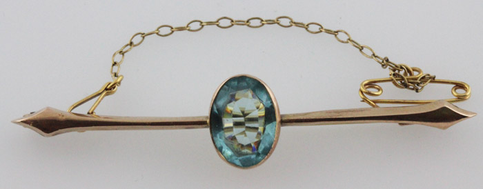 Vintage 9ct Gold & Blue Sto... image