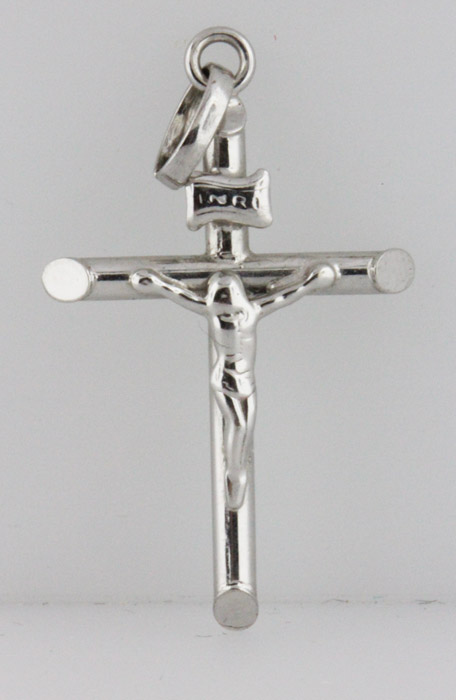 Stylish Crucifix in 9ct Whi... image