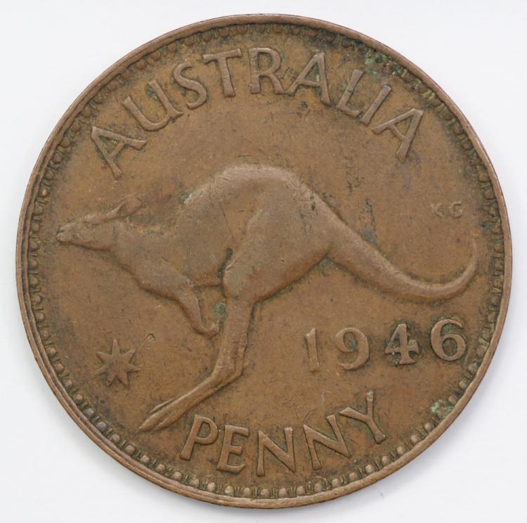 Australia 1946 Penny, Very ... image