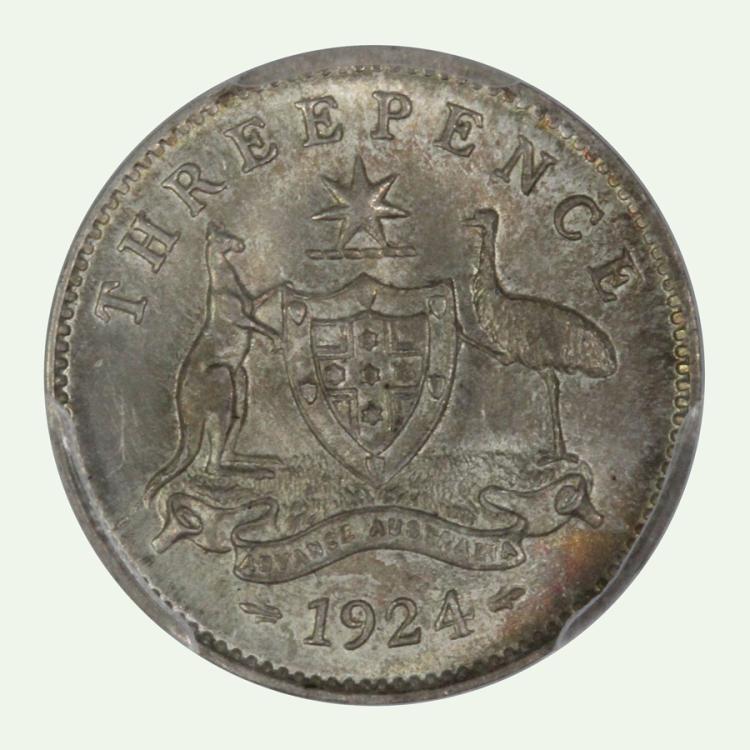 Australia 1924 Threepence, ... image