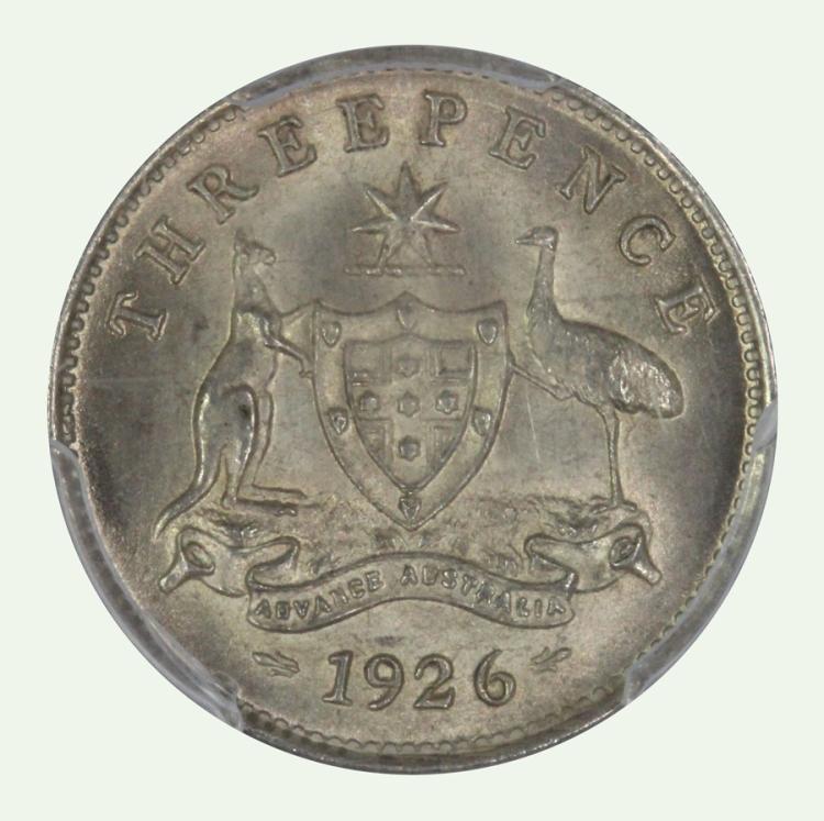 Australia 1926 Threepence, ... image