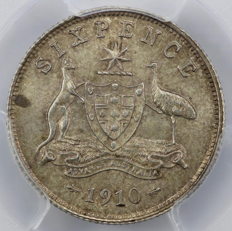 Australia 1910 Sixpence, PC... image
