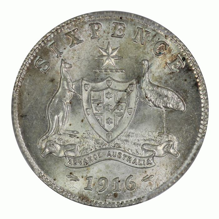 Australia 1916 M Sixpence, ... image