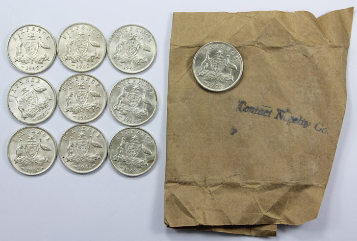Australia 1942 D Sixpence, ... image