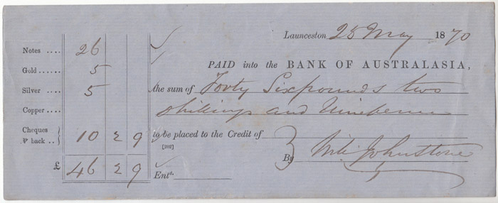 Australia Cheque "Paid into... image