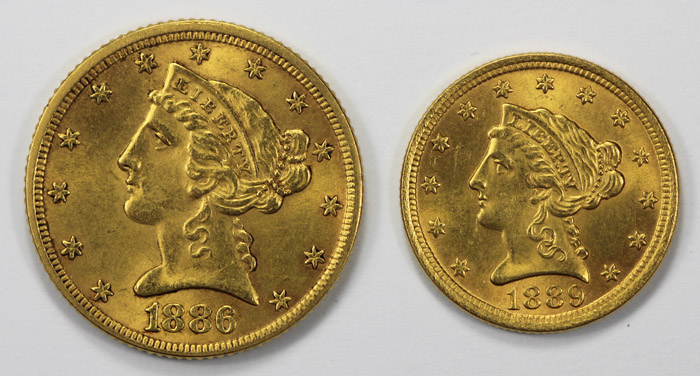 USA 1889 2-1/2 Dollar & 188... image