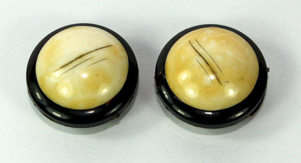 Pair of Vintage Button Covers image