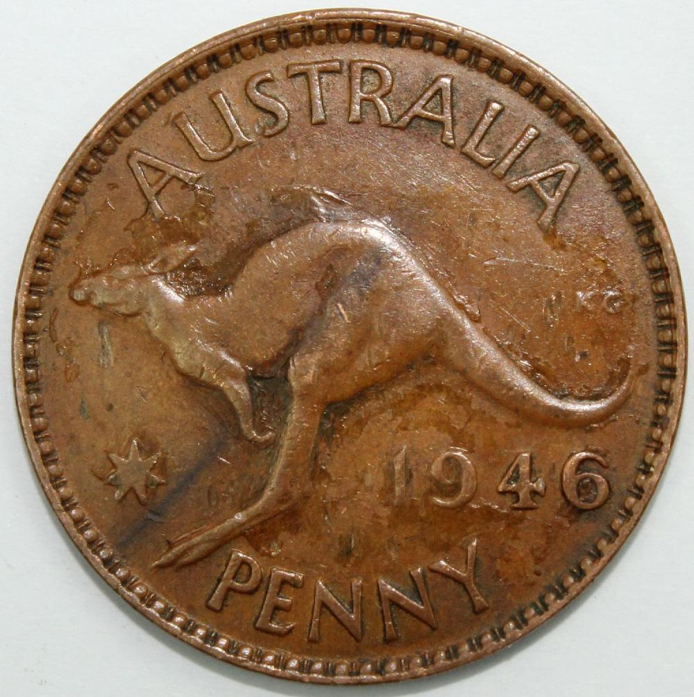 Australia 1946 Penny, Very ... image