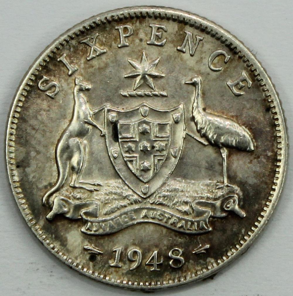 Australia 1948 Sixpence, Ch... image