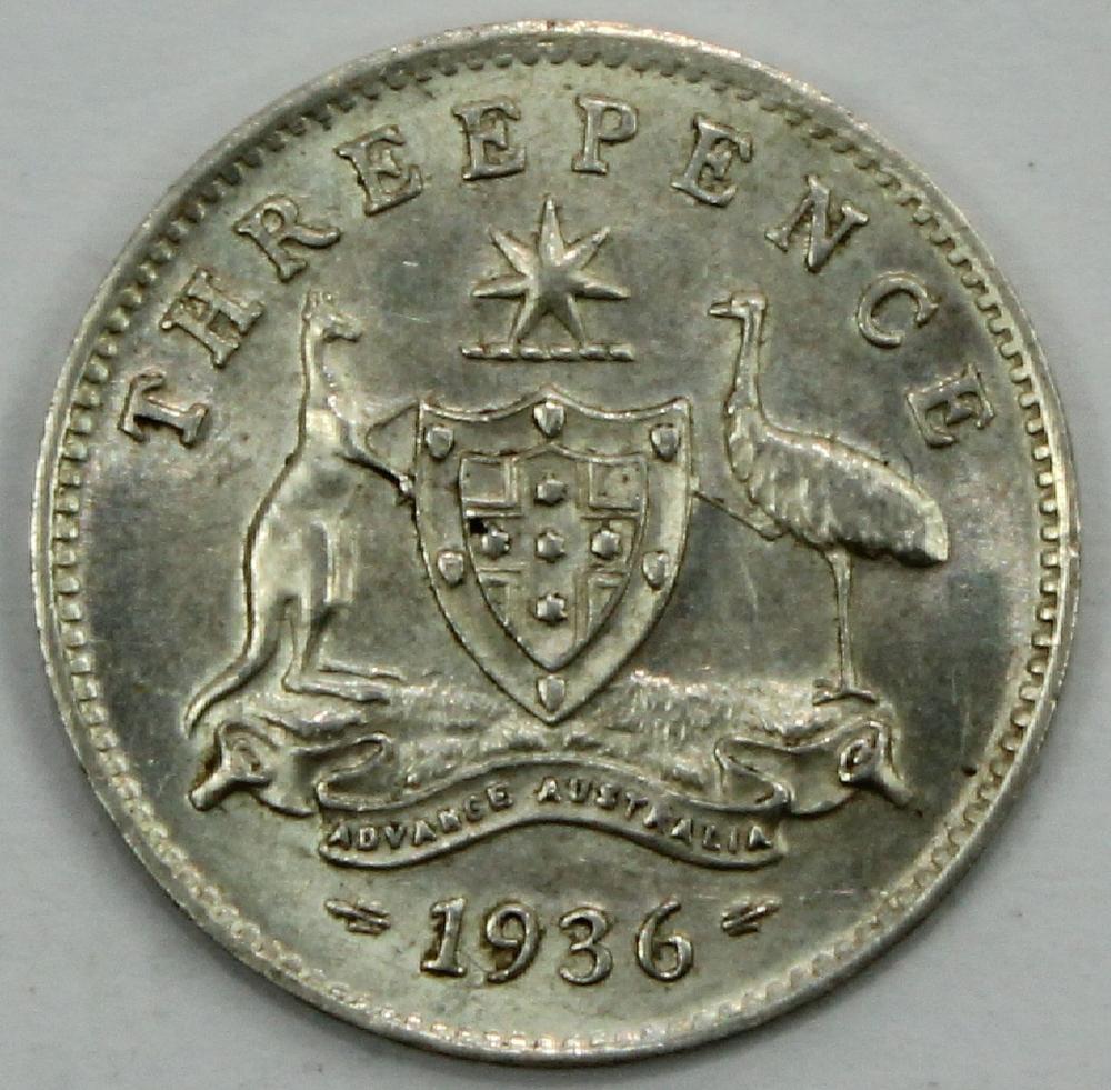 Australia 1936 Threepence, ... image