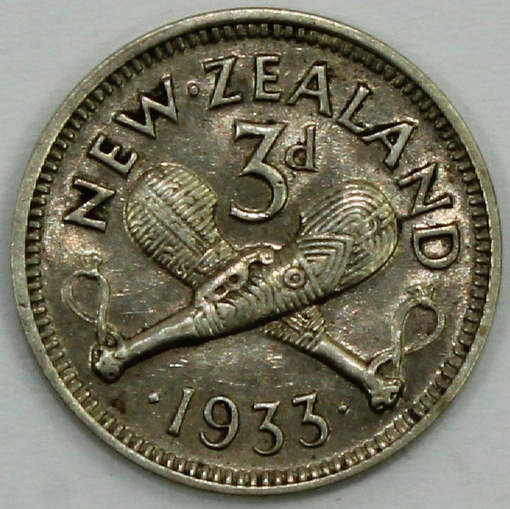 New Zealand 1933 Threepence... image