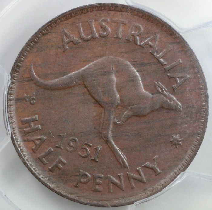 Australia. 1951 (P) Halfpen... image