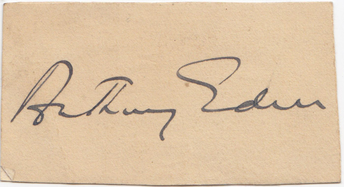 (Sir) Anthony Eden Signature image