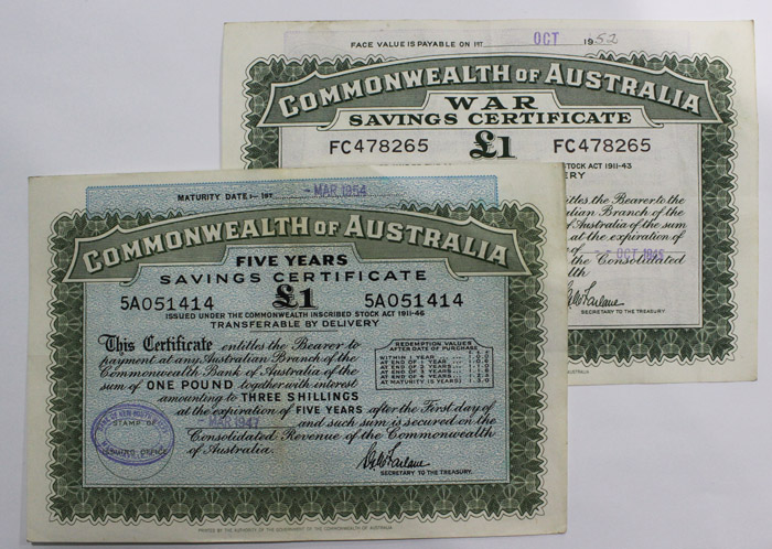 Australia War One Pound Sav... image