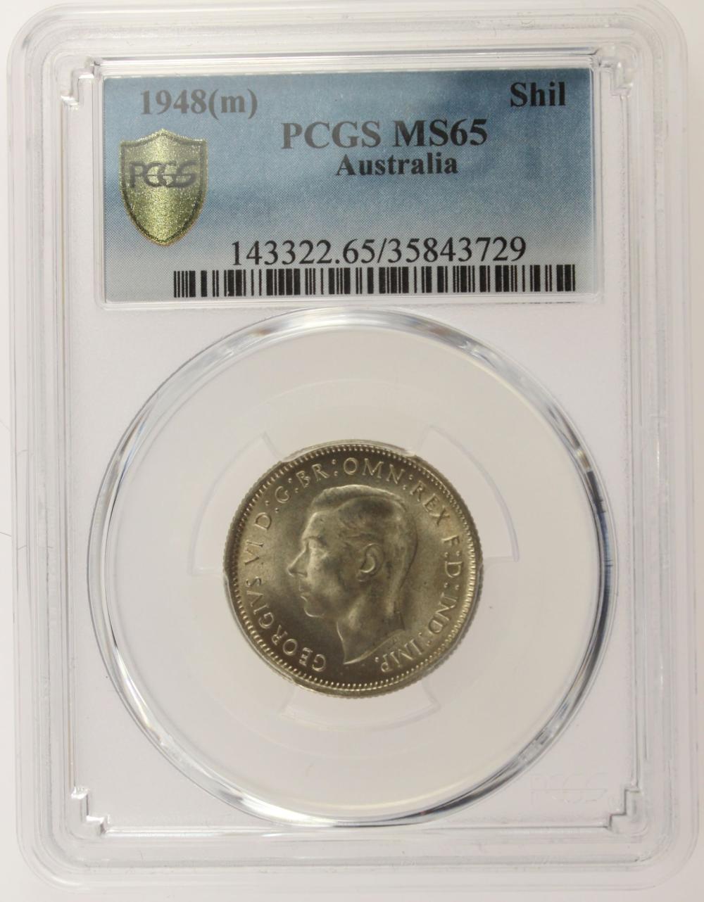 Australia 1948 Shilling, PCGS MS65