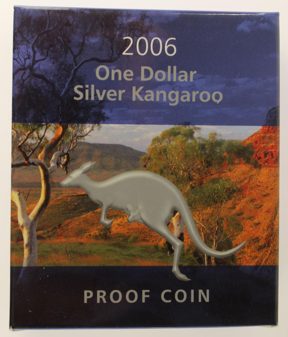 Australia 2006 'Kangaroo' Proof Silver (999) Dollar, FDC