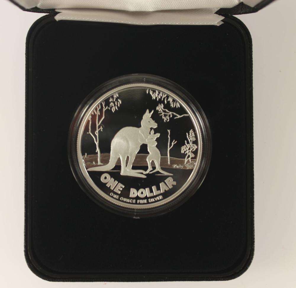 Australia 2007 'Rolf Harris - Kangaroo' Proof Silver (999) Dollar, FDC