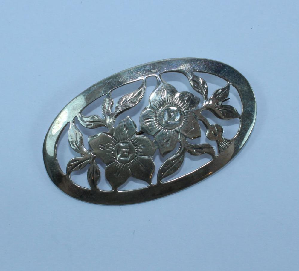Vintage Silver (835) Oval B... image