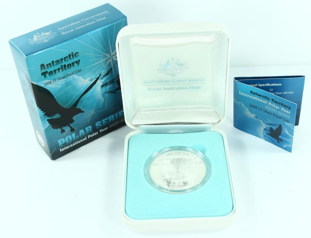 Australia 2008 'International Polar Year' Silver (999) Proof $5, FDC