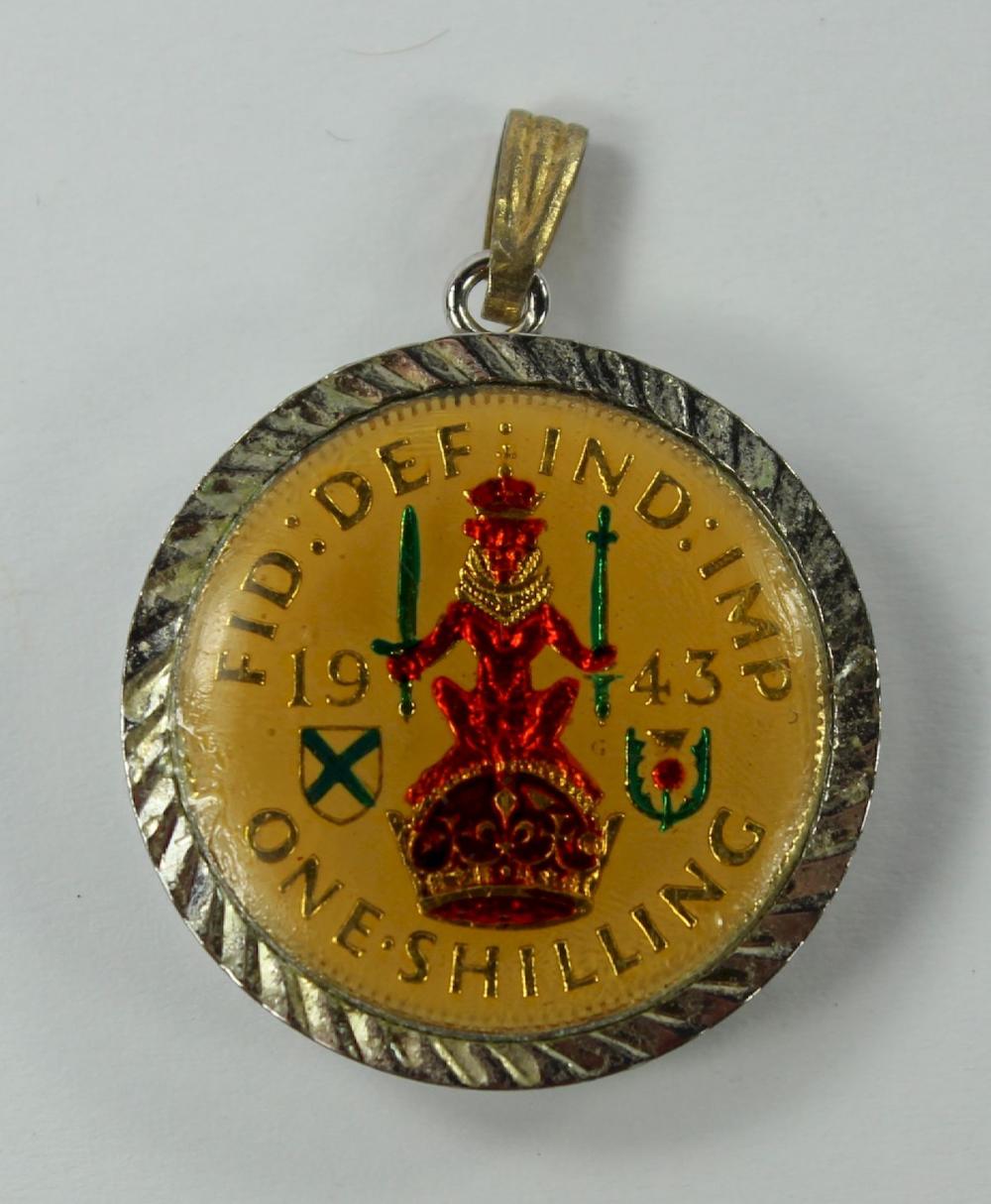 Enamelled Scottish Shilling... image