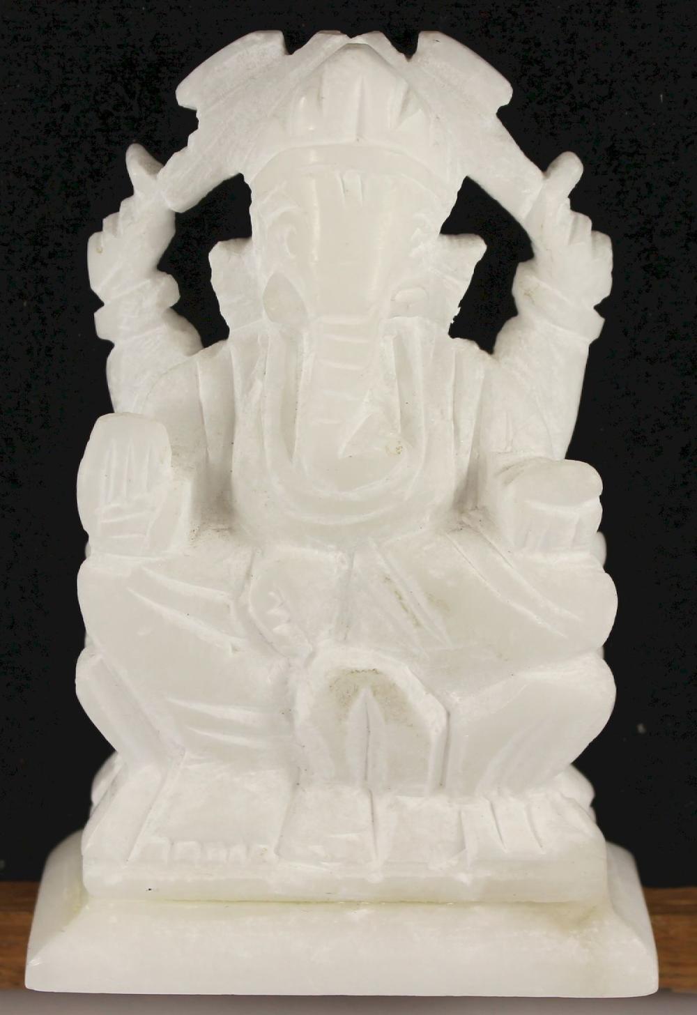 White Marble Statue of Indi... image