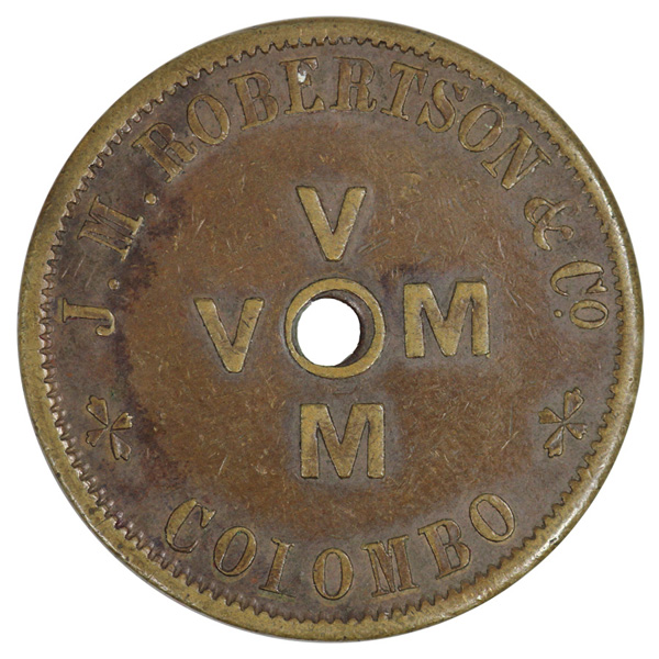 Ceylon Colombo Mill Token "... image