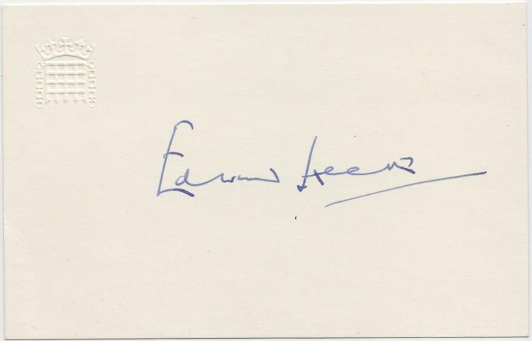 Edward Heath signature on P... image