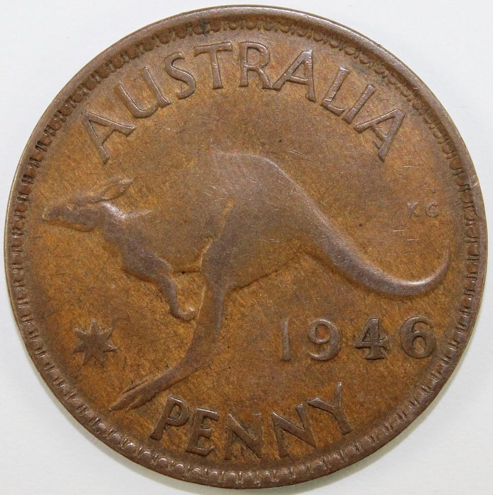 Australia. 1946 Penny, Fine image