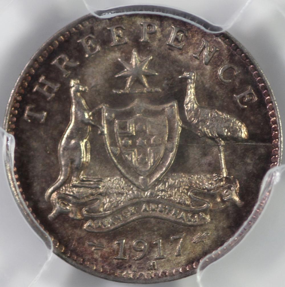 Australia. 1917 M Threepenc... image