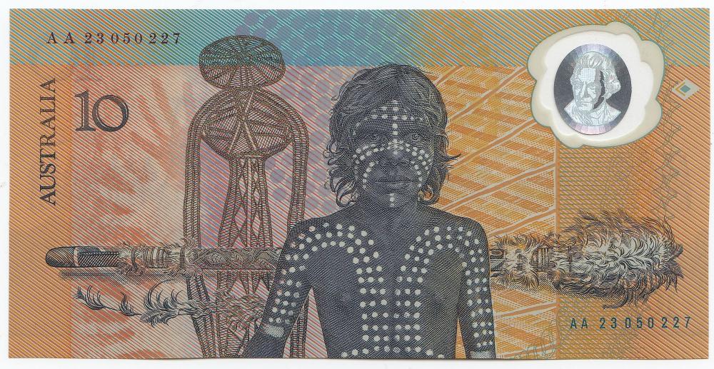 Australia. 'Johnston - Fraser' AA23 - Last Prefix Presentation Ten Dollars (1988), Uncirculated
