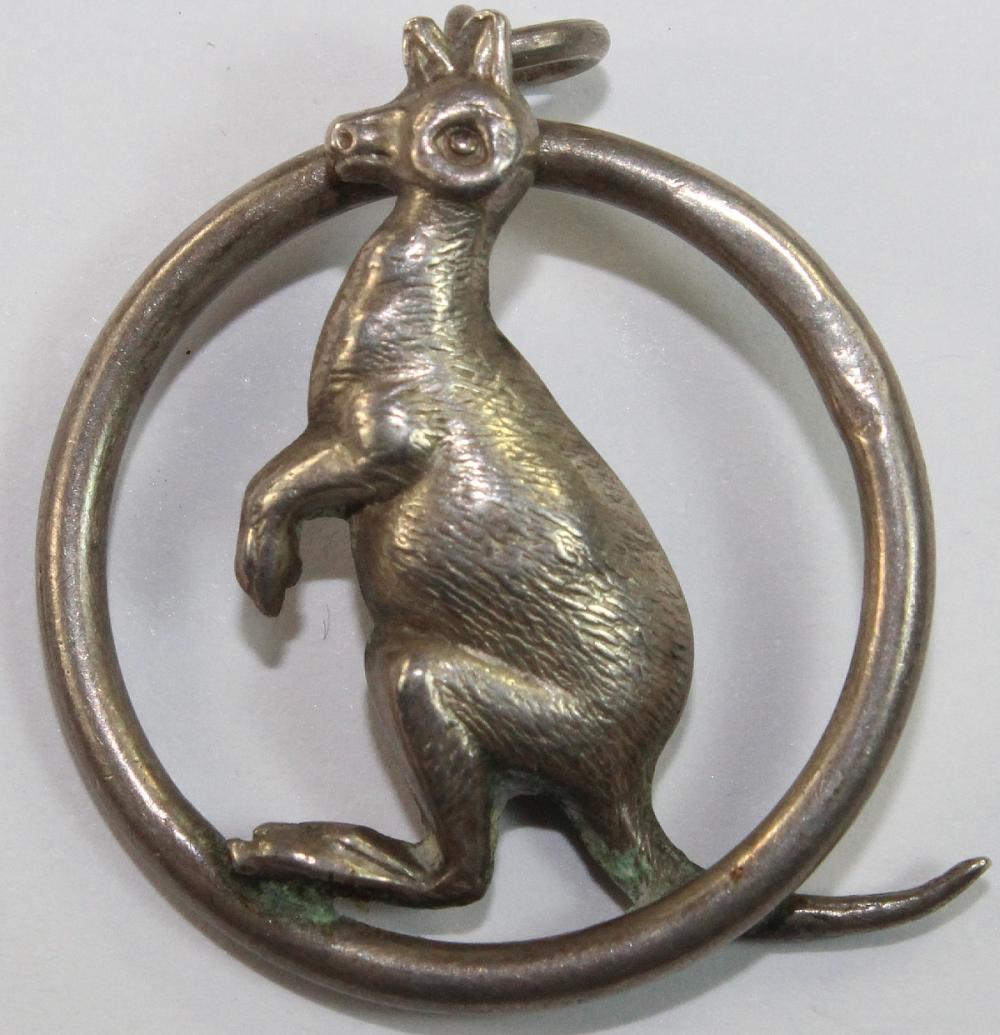Antique Sterling (925) Silver 'Kangaroo' Pendant