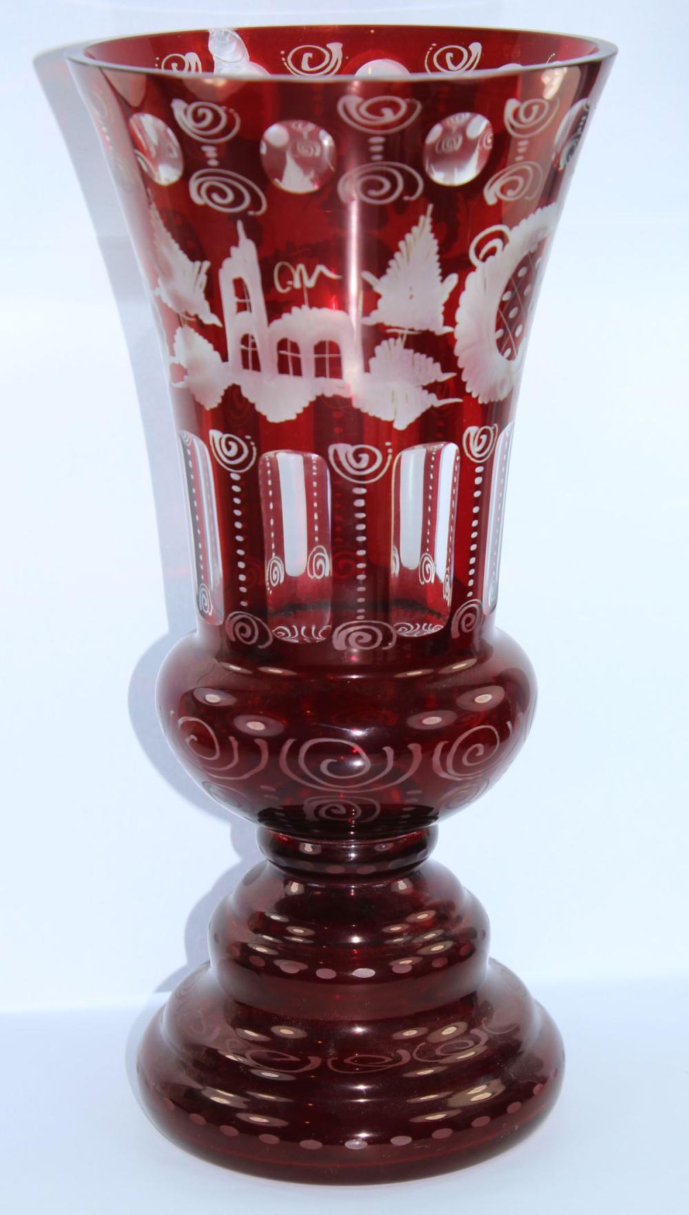 Antique Ruby Glass Vase image
