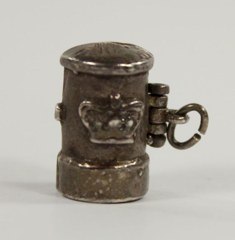 British Post Box Charm in S... image