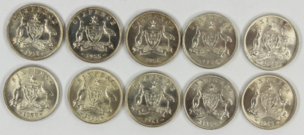 Australia 1954 - 1963 Sixpe... image