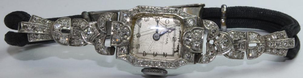 Diamond & Platinum Art Deco Watch