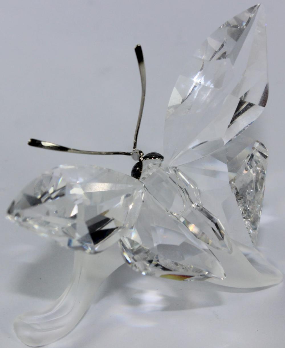 Swarovski Crystal Butterfly on Leaf