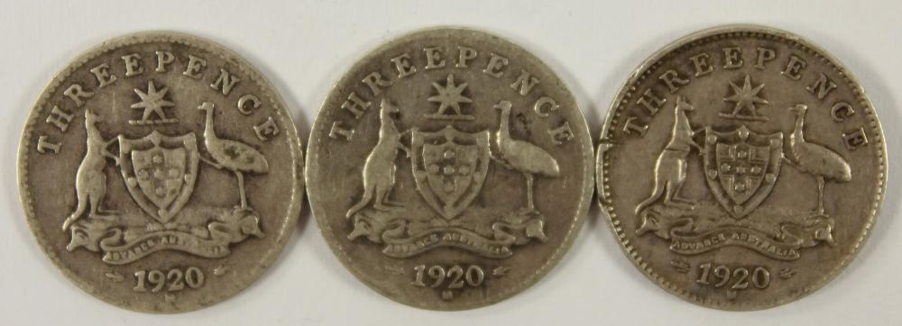 Australia 1920 (M) Threepen... image