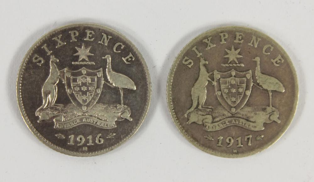 Australia 1916 M & 1917 M S... image