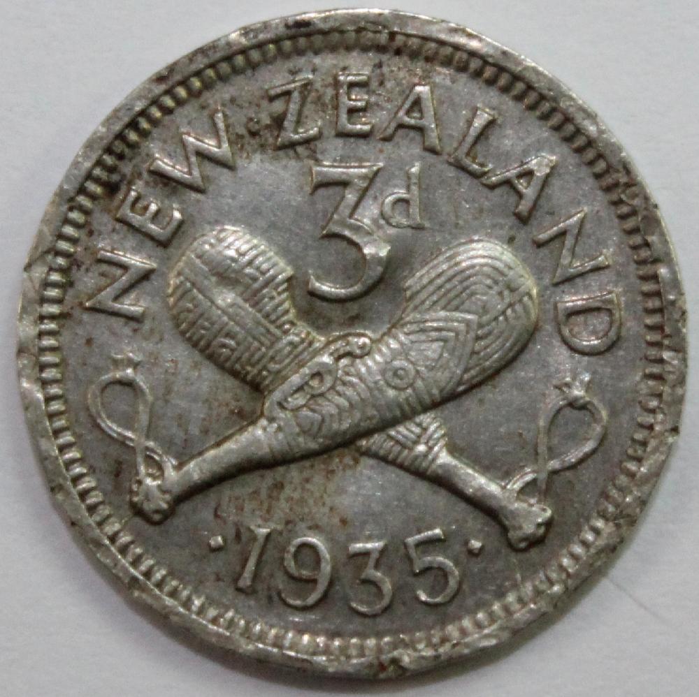 New Zealand 1935 Threepence... image