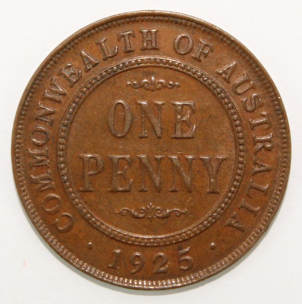 Australia 1925 Penny, about... image