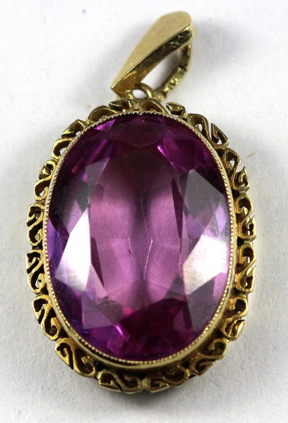 Vintage Pink Amethyst Penda... image
