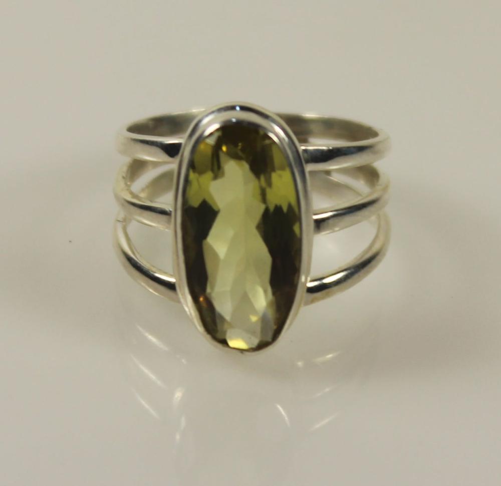 Faceted Lemon Citrine Ring ... image