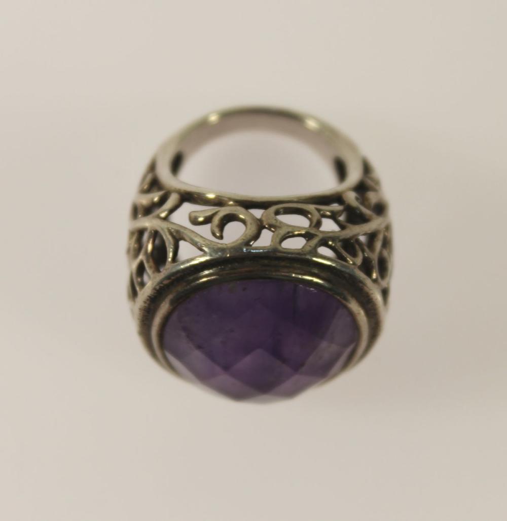 Large faceted Amethyst Ring... image