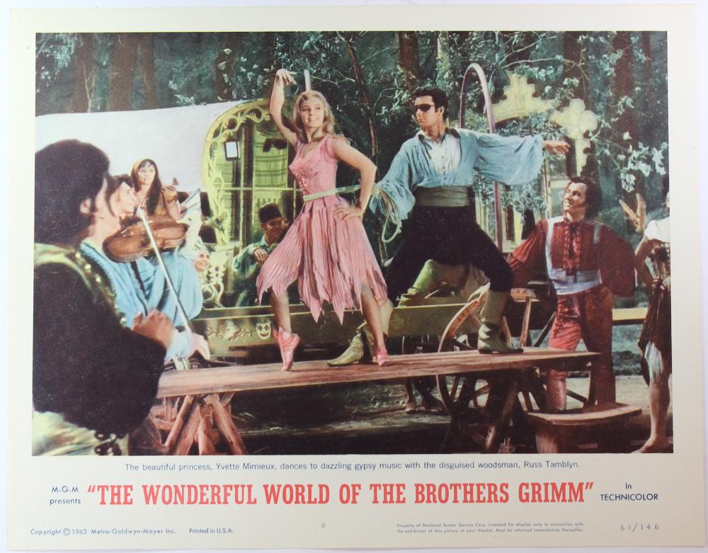 The Wonderful World of the Brothers Grimm' Theatre Lobby Cards numbered 1 to 8 & MGM Campaign Book (9 items)
