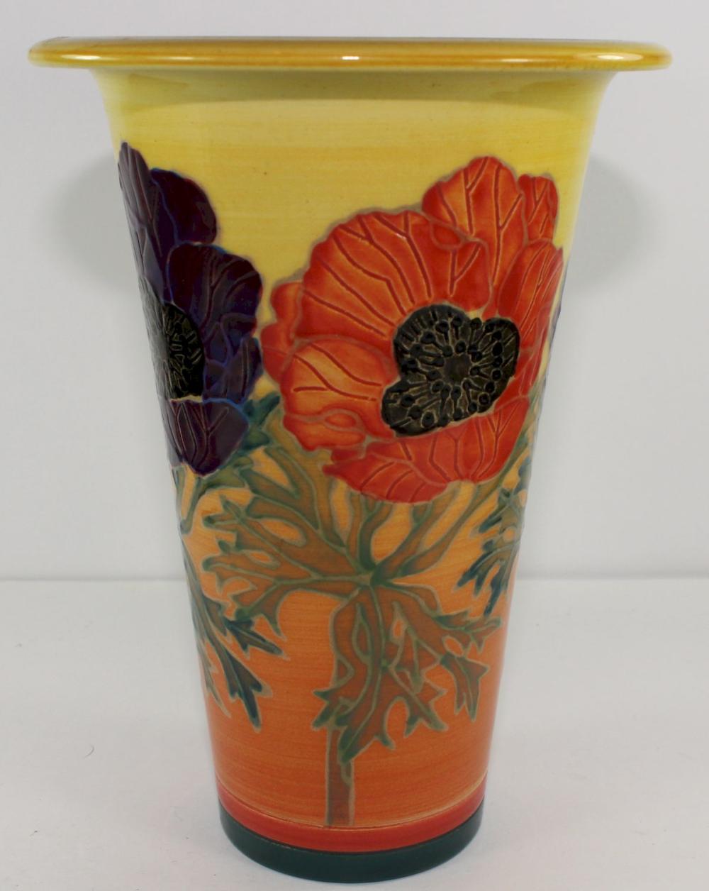 Dennis China Works Ceramic Vase with Poppy Pattern