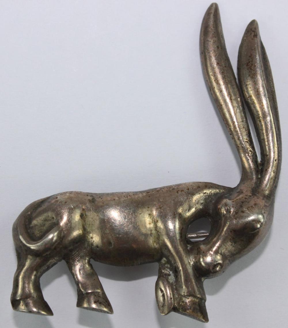 Vintage Mule Brooch in Mexican (925) Silver