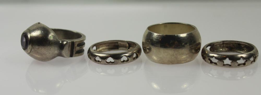 Sterling (925) Silver Rings (4)